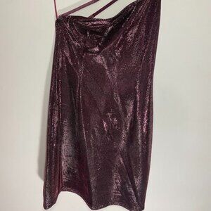 Fiestar Metallic Shimmer One Shoulder Dress